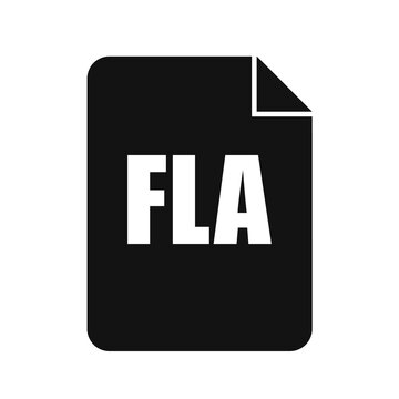 FLA File Icon, Flat Design Style
