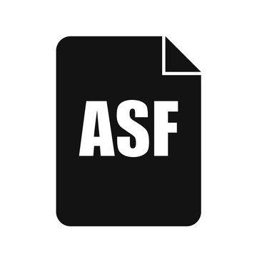 ASF File Icon, Flat Design Style