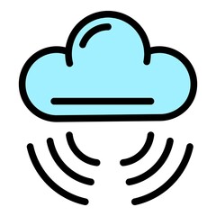 Career job icon. Outline career job vector icon color flat isolated