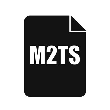 M2TS File Icon, Flat Design Style