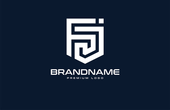 Initial FJ Logo, Flat style Logo Design Template element, vector illustration