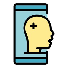 Diagnostic medical care icon. Outline diagnostic medical care vector icon color flat isolated