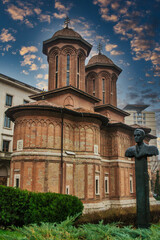 Fototapeta na wymiar Kretzulescu Eastern Orthodox Church, Located In The Center Of Bucharest, Romania. Completed in 1722. Religion
