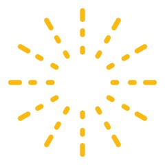 Firework july event icon. Outline firework july event vector icon color flat isolated