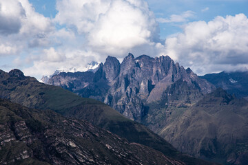 Naklejka na ściany i meble Views of the Sacred Valley and Urubamba, Andes Mountains, Peru