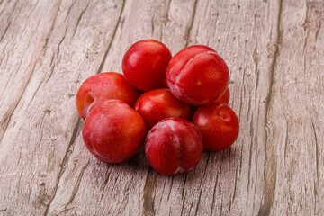 Ripe sweet tasty red plum