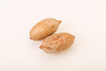 Tasty pecan nut heap isolated