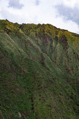 Terraced mountains of the Sacred Valley, Peru, cultivated using traditional Andean/Incan farming techniques