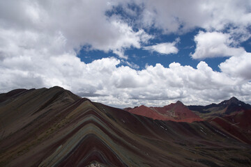 Naklejka premium Vinicunca and the rainbow mountains of the Andes, Peru, near Cusco
