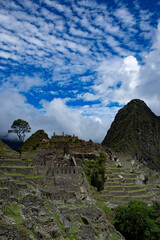 mountain landscape with blue sky