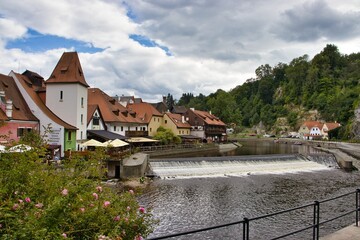 Obraz premium It shows the beauty of the town of Český Krumlov. This town is associated with great historical value. It is included in UNESCO.