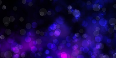Dark Purple, Pink vector layout with circle shapes.