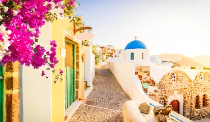 Wall murals Romantic style Oia, traditional greek village