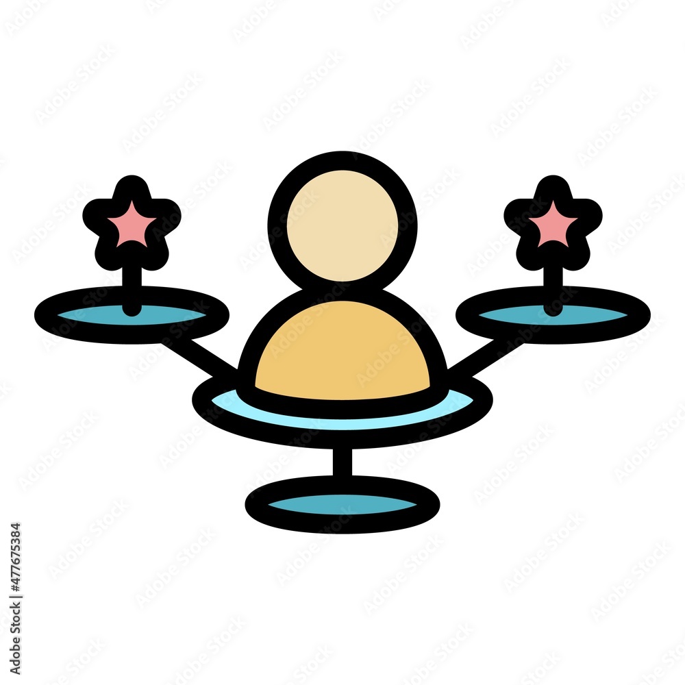Poster expertise function icon. outline expertise function vector icon color flat isolated