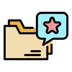 Obraz premium Expertise knowledge icon. Outline expertise knowledge vector icon color flat isolated