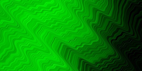 Light Green vector background with bent lines.