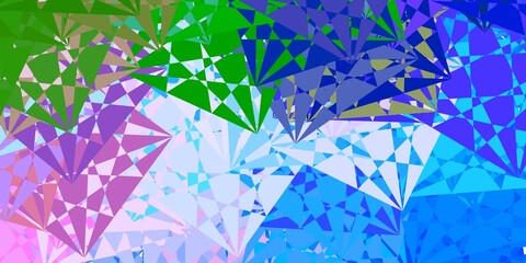 Light Blue, Red vector backdrop with chaotic shapes.