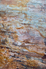 Rusty yellow natural stone and slate. Background.