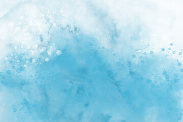 Abstract blue watercolor background. Watercolor background for invitations, cards, posters. Texture, abstract background, color splashing