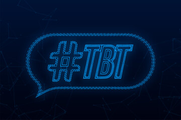 Tbt hashtag thursday throwback symbol. Vector stock illustration