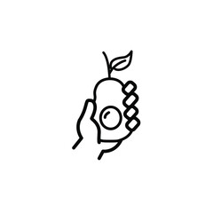 avocado icons symbol vector elements for infographic web