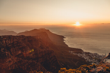 Landscape at the sunset