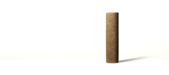 Dirty water filter on a white background. A coarse water filter, from a multi-stage purification...