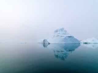 Fototapeta na wymiar Arctic Icebergs on North Pole of to World