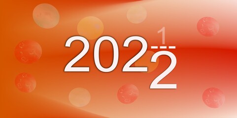 Happy New Year 2022 Poster on beautiful gradient color 