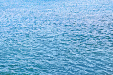 Abstract blue rippled water background texture featuring
tranquil sea waves.