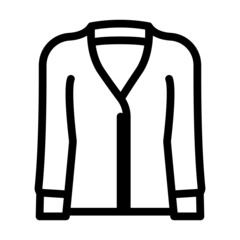 cardigans clothing line icon vector. cardigans clothing sign. isolated contour symbol black illustration