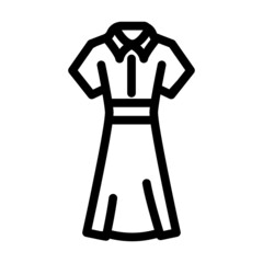 dresses day and casual line icon vector. dresses day and casual sign. isolated contour symbol black illustration