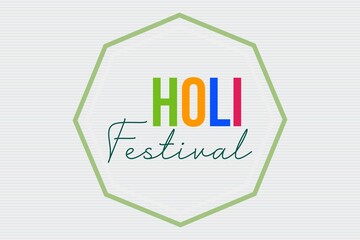 Holi Festival typography for poster, banner,  sticker, and t-shirt vector design.