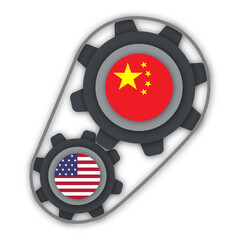 china united states trade economy and industry concept american chinese relationship symbol 