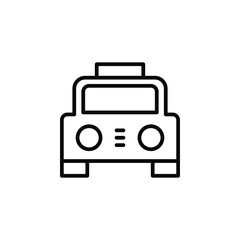 Obraz premium Cab, Taxi, Travel, Transportation Line Icon, Vector, Illustration, Logo Template. Suitable For Many Purposes