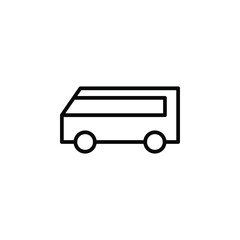 Bus, Autobus, Public, Transportation Line Icon, Vector, Illustration, Logo Template. Suitable For Many Purposes