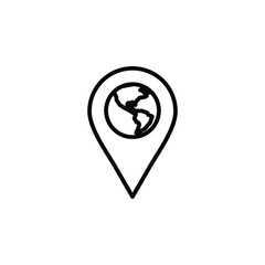 Gps, Map, Navigation, Direction Line Icon, Vector, Illustration, Logo Template. Suitable For Many Purposes
