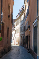 Fototapeta na wymiar Narrow street in the Brugges town