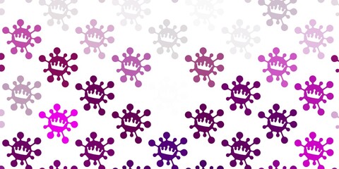 Light pink vector texture with disease symbols.