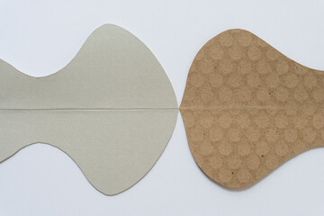 two simple shapes on paper