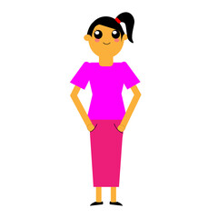 illustration design of cartoons characters with some various style 