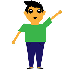 illustration design of cartoons characters with some various style 