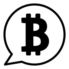 Bitcoin Flat Icon Isolated On White Background