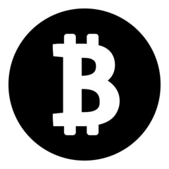 Bitcoin Flat Icon Isolated On White Background