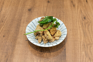 Delicious Korean Snack of Fried Crispy Chicken Balls