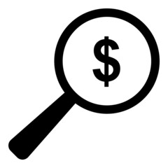 Magnifier Flat Icon Isolated On White Background