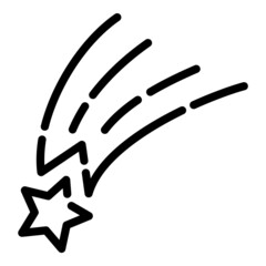 Starfall Flat Icon Isolated On White Background