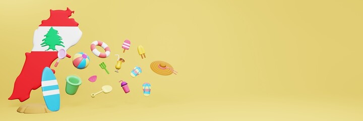 3d rendering of summer holidays in Lebanon