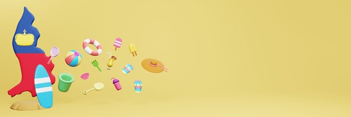 3d rendering of summer holidays in Liechtenstein