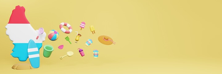 3d rendering of summer holidays in Luxembourg